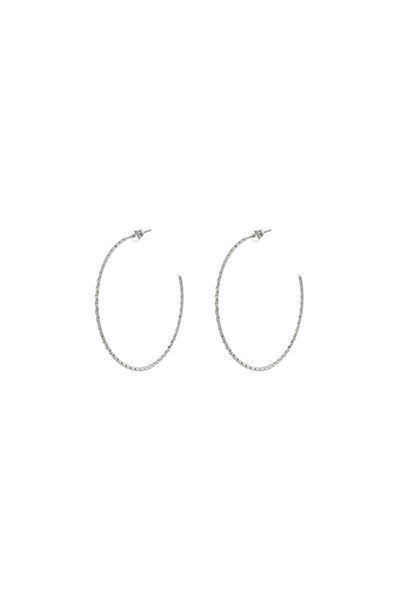 OXETTE Creole earrings stainless steel braided finish Links