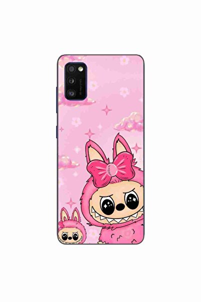 OEM Husa compatibila cu Samsung Galaxy A41 Silicon Gel Tpu Model Labubu Pink ...