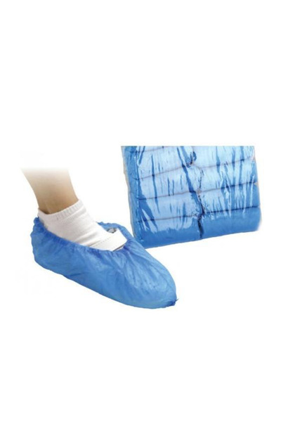 Beautyfor Disposable PE Boot Covers, size 14x39cm, Blue, 100 pcs