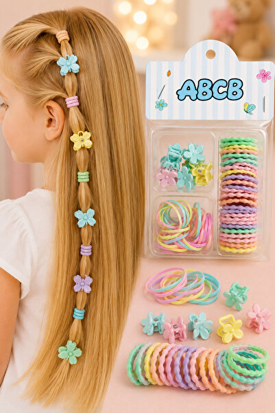 Trend Mix Kids Dječji set šarenih dodataka za kosu, gumene kopče za kosu i se...