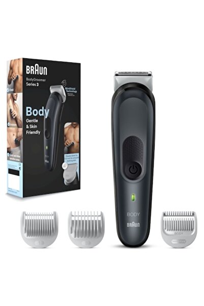 Braun BG3340 Body Groomer with Skinshield Technology, 2 fixed combs, 1 comb f...