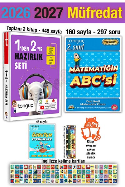 Tonguç Yayınları 1'den 2'ye Hazırlık Seti 2026 Yaz Tatili 2. Sınıf Matematiği...