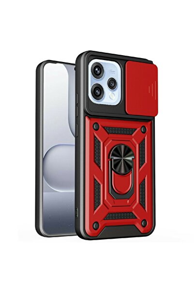 sscase Sliding Camera Σκληρή Θήκη με Δαχτυλίδι Red (Oppo Reno15 5G)