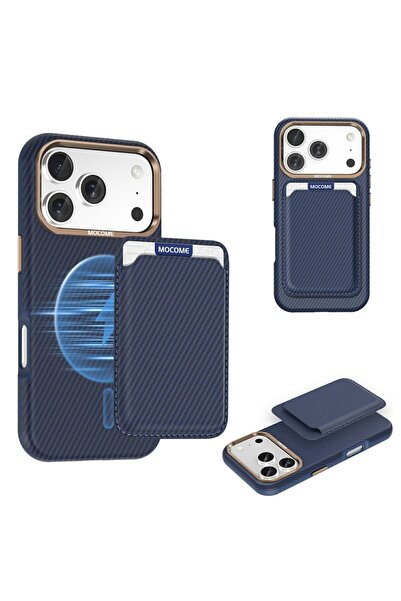 sscase Carbon Fiber Σκληρή Θήκη με Αποσπώμενη Θήκη για Κάρτα Blue (Apple iPho...