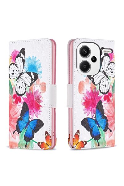 sscase Colored Drawing Θήκη Πορτοφόλι Butterflies (Xiaomi Redmi Note 13 Pro P...