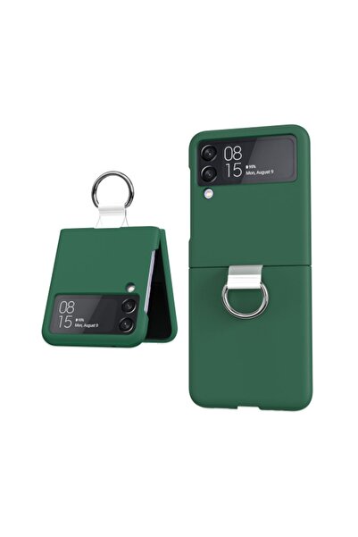 sscase PC + PVC Ring Σκληρή θήκη με Δαχτυλίδι Green (Samsung Galaxy Z Flip3 5G)