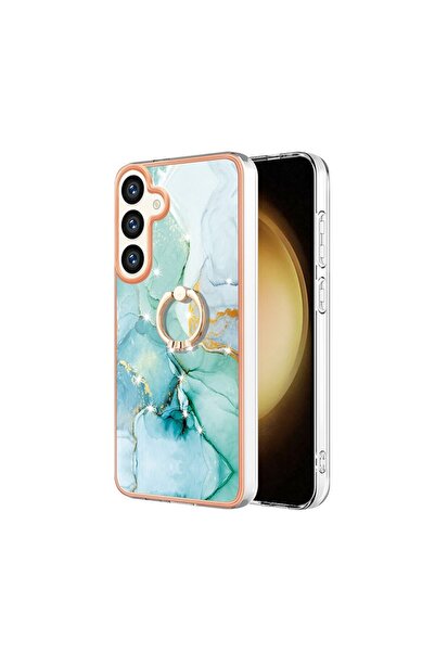 sscase Marble Pattern Θήκη Σιλικόνης με Δαχτυλίδι Blue (Samsung Galaxy S24 5G)