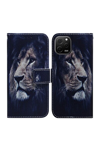 sscase Coloured Drawing Θήκη Πορτοφόλι Lion (Huawei Nova Y61)