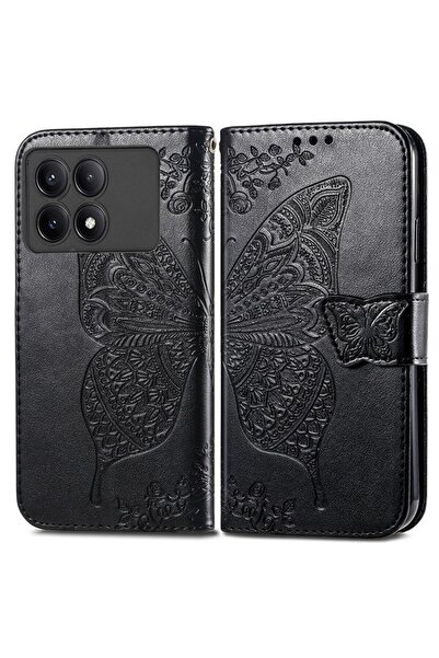 sscase Butterfly Love Θήκη Πορτοφόλι Black (Xiaomi Poco X6 Pro 5G)