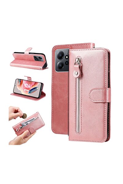 sscase Zipper Θήκη Πορτοφόλι Rose Gold (Xiaomi Redmi Note 12 4G)