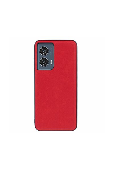 sscase Leather Coated Σκληρή Θήκη Red (Motorola Edge 50 Fusion 5G)