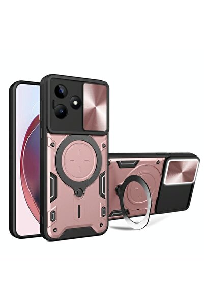sscase Texture Camera Σκληρή Θήκη με Δαχτυλίδι Pink (Realme C53)