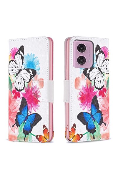 sscase Colored Drawing Θήκη Πορτοφόλι Butterflies (Motorola Moto E14)