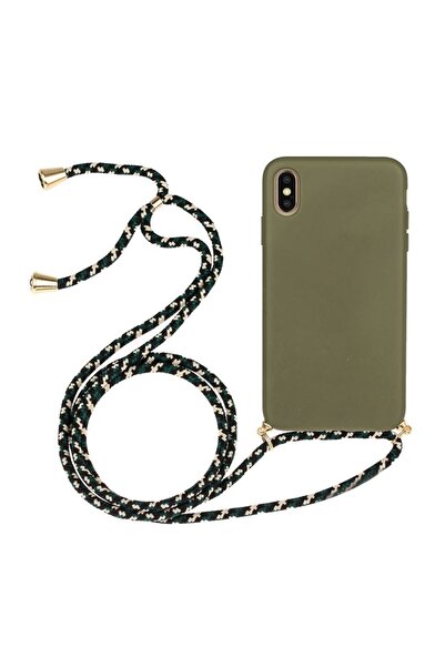 sscase Wheat Straw Θήκη Σιλικόνης με Λουράκι Army Green (Apple iPhone X/Xs)