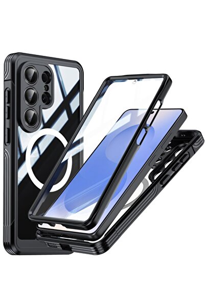sscase 360 Degrees Coverage MagSafe Σκληρή Θήκη με Tempered Glass Black (Sams...