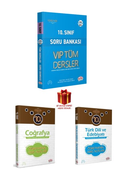 Editör Yayınevi 10.Sınıf VIP Tüm Dersler Soru Bankası / Coğrafya + Türk Dili ...