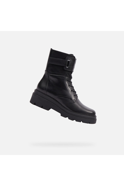 Geox Pantofi negri de damă până la gleznă Felleny