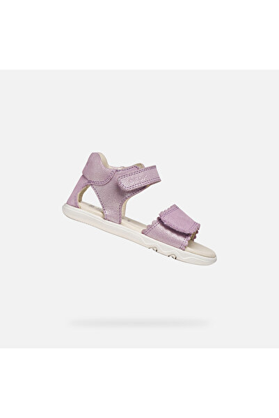 Geox Sandale rozale de fetiță tip barefoot Sandal Steppieup