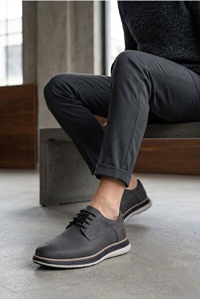 Ayakkabı Fuarı Elit 26YNb5041N Pantofi casual pentru bărbați, gri