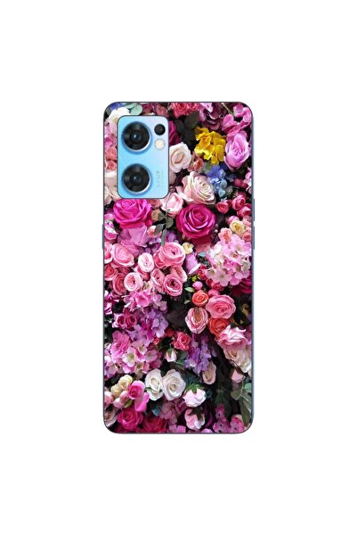 OEM Husa compatibila cu Oppo Reno7 5G Silicon Gel Tpu Model Trandafiri Roz