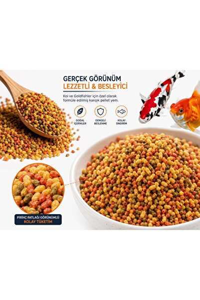 Floppy Japon Balığı ve Koi Karışık Pellet Yem 450 ML