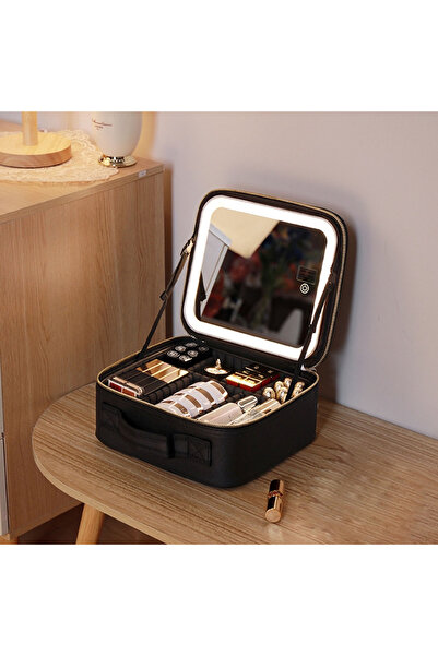 OEM Portable makeup Bag , LED light