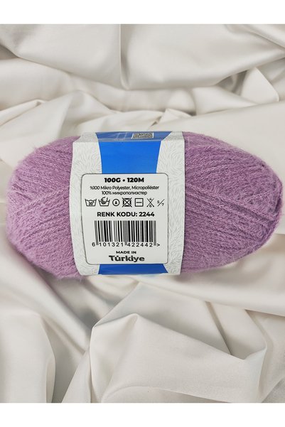 Sultan Plush Light Purple Hand Knitting Yarn 100Gr. 120 Meters. (1 Piece) - Color: 2244