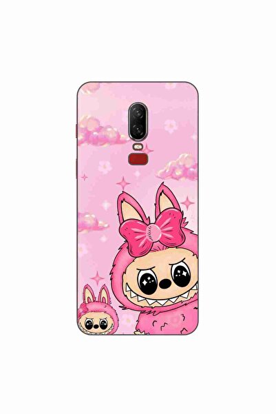 OEM Husa compatibila cu OnePlus 6 Silicon Gel Tpu Model Labubu Pink Fantasy