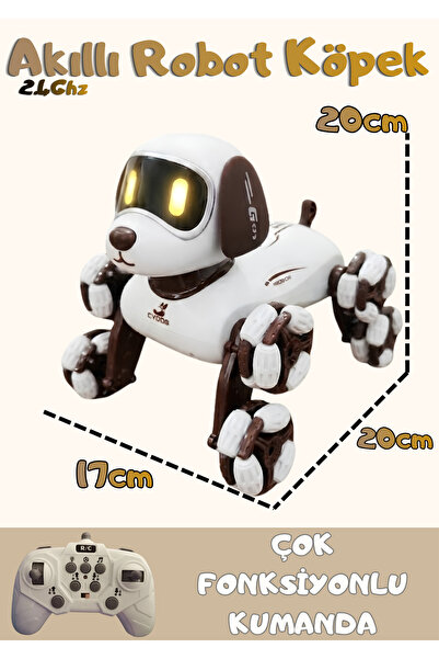 Boratila Toys Akıllı Robot Köpek 360 Derece Dönebilen Çok Fonksiyonlu Uzaktan...