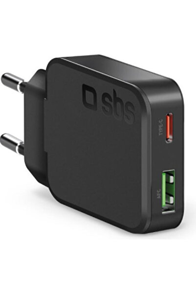 SBS Φορτιστής χωρίς καλώδιο GaN με θύρα USB-A και θύρα USB-C, 45W Power Deliv...