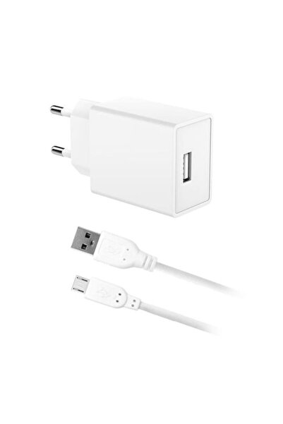 inos Φορτιστής Κινητού Τηλεφώνου με Θύρα USB-A και Καλώδιο micro USB 12W Λευκό