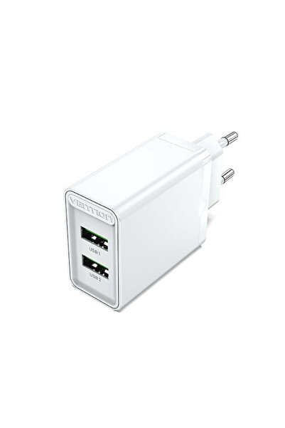 Vention Φορτιστής Χωρίς Καλώδιο με 2 Θύρες USB-A 18W Γρήγορη Φόρτιση 3.0 Λευκ...
