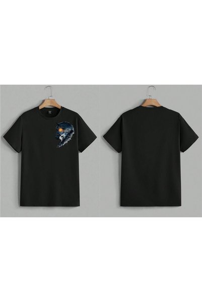 EFEVRA Horse and Nature Printed Oversized T-Shirt