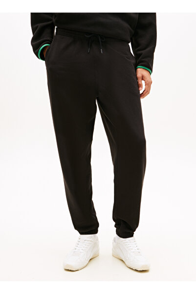 Tommy Jeans Siyah Erkek Rahat Baskılı Sweatpant DM0DM23014BDS Siyah Eşofman altı