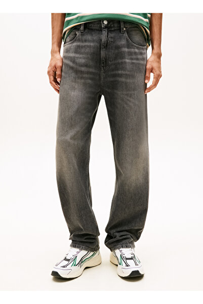 Tommy Jeans Black Men's Regular Fit Washed Denim Trousers Dm0Dm229991Bz Black...