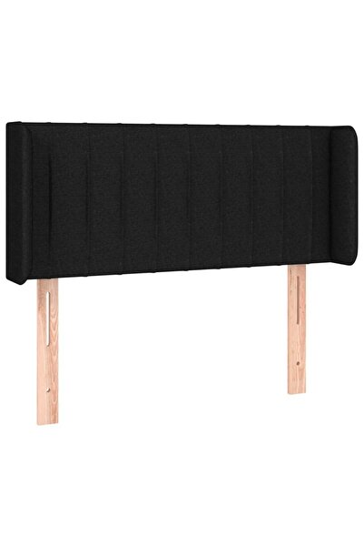 vidaxl Black headboard with wings 93x16x78/88 cm textile