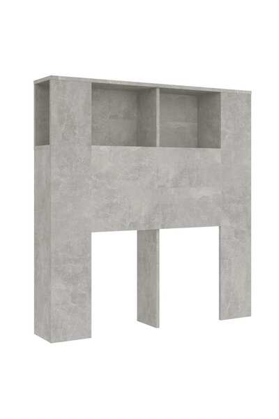 vidaxl Bedside table with wardrobe, concrete grey, 100x18.5x102.5 cm