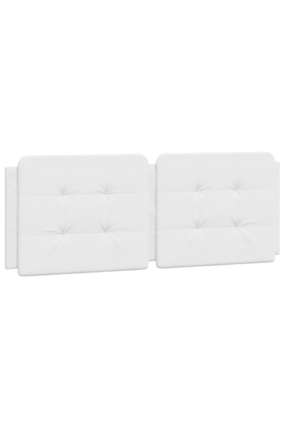 vidaxl Headboard Pillow , Zadar, white, 120 cm, artificial Leather