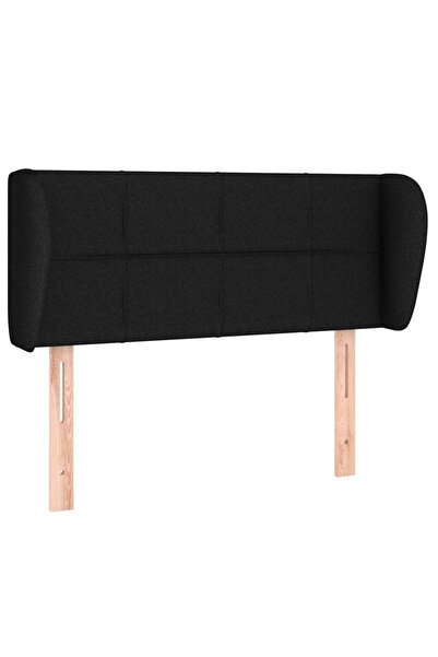 vidaxl Black headboard with wings 103x23x78/88 cm textile