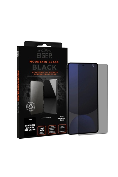 EIGER Folie Sticla Privacy Mountain Glass GRS Samsung Galaxy S25 Ultra Negru