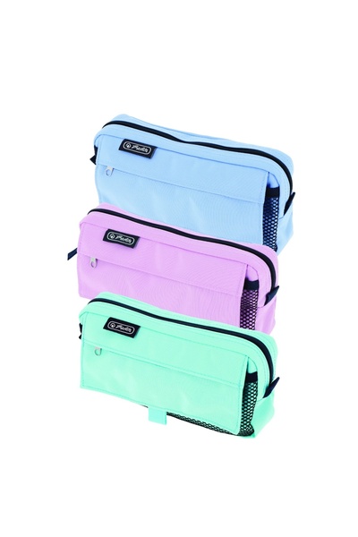 Herlitz Herlitz pencil case, 2 compartments, 21.5 x 5.5 x 11.5 cm, various pa...