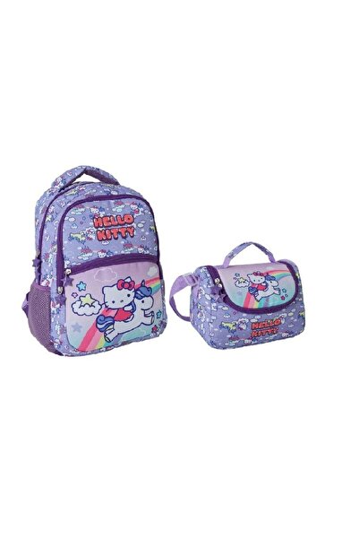 Generic Brand Hello Kitty Purple School Backpack Feeding Set