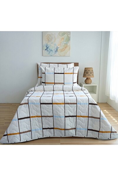 Arma Concept Single Plaid Striped Patterned Multi-Purpose Bedspread 160*220 &...