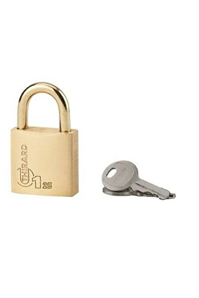 THIRARD Luggage padlock, with key, TYPE 1, 25 mm, polished brass,