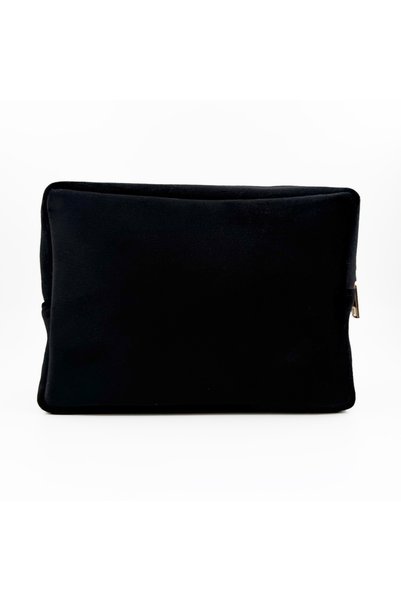 3rd March Studio Black Mystic Eye Embroidered Velvet Makeup Bag & Organizer 19X14X9 cm