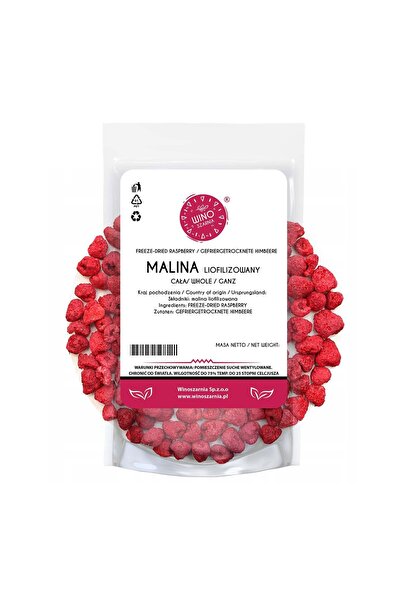 winoszarnia Whole freeze-dried raspberries – delicious fruit – 100g