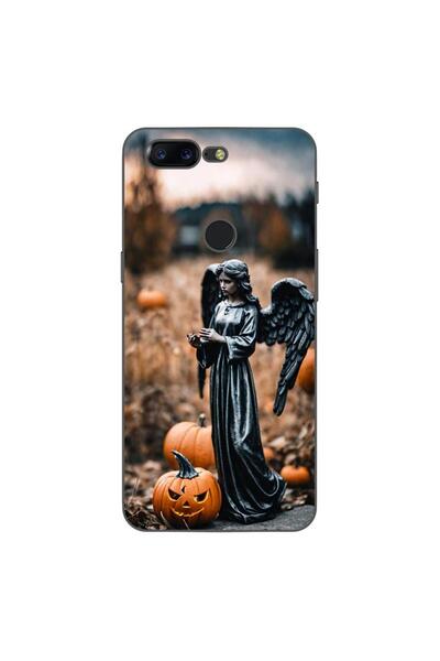 OEM Husa compatibila cu OnePlus 5T Silicon Gel Tpu Model Halloween Dovleacul ...