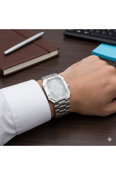 MAXTOP Men's square steel watch