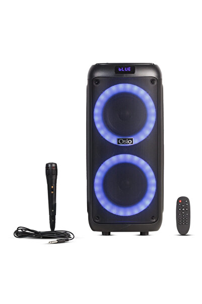 OSIO OBT-8030 Φορητό ηχείο Bluetooth με USB, LED, AUX, TF, RC, FM,TWS, ενσ. μ...