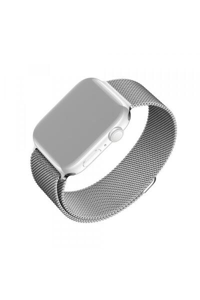 FIXED Διχτυωτό λουράκι για Apple Watch Σειρά 49/46/45/44/42mm, Ασημί